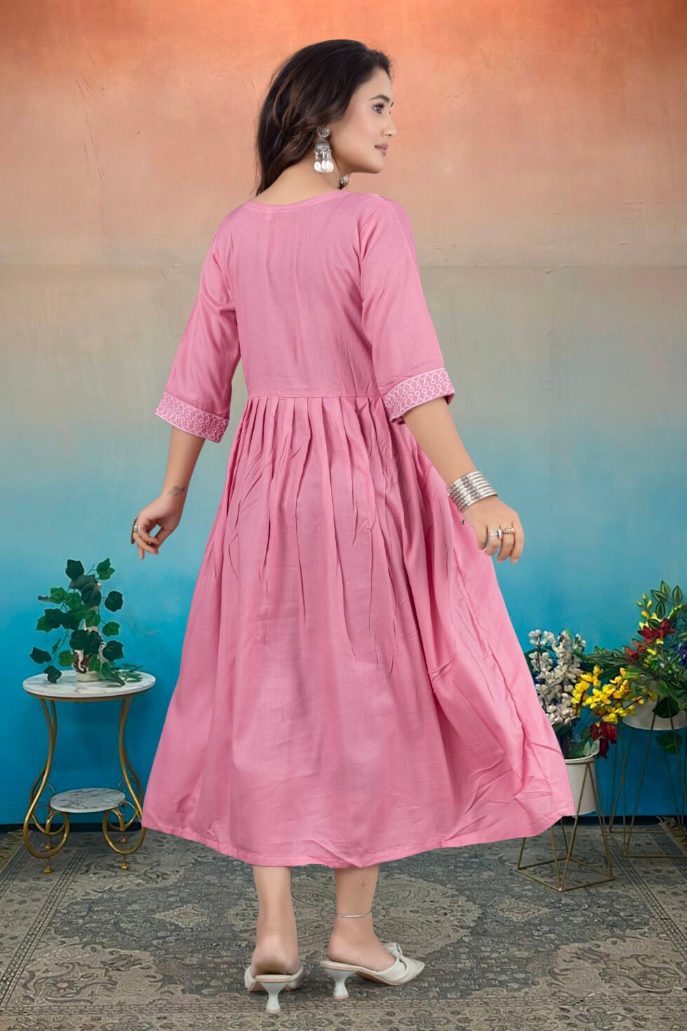 Feeding Maternity Kurti Both Side Zip Anarkali Kurta & Kurtis Zipper dress Beautiful Embroidery